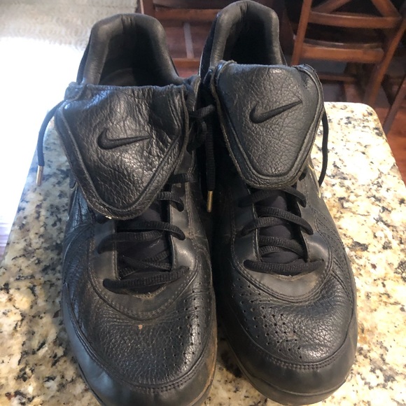 Rare Nike Air Zoom baseball metal cleats. 100% leather, worn one game. - Picture 2 of 6